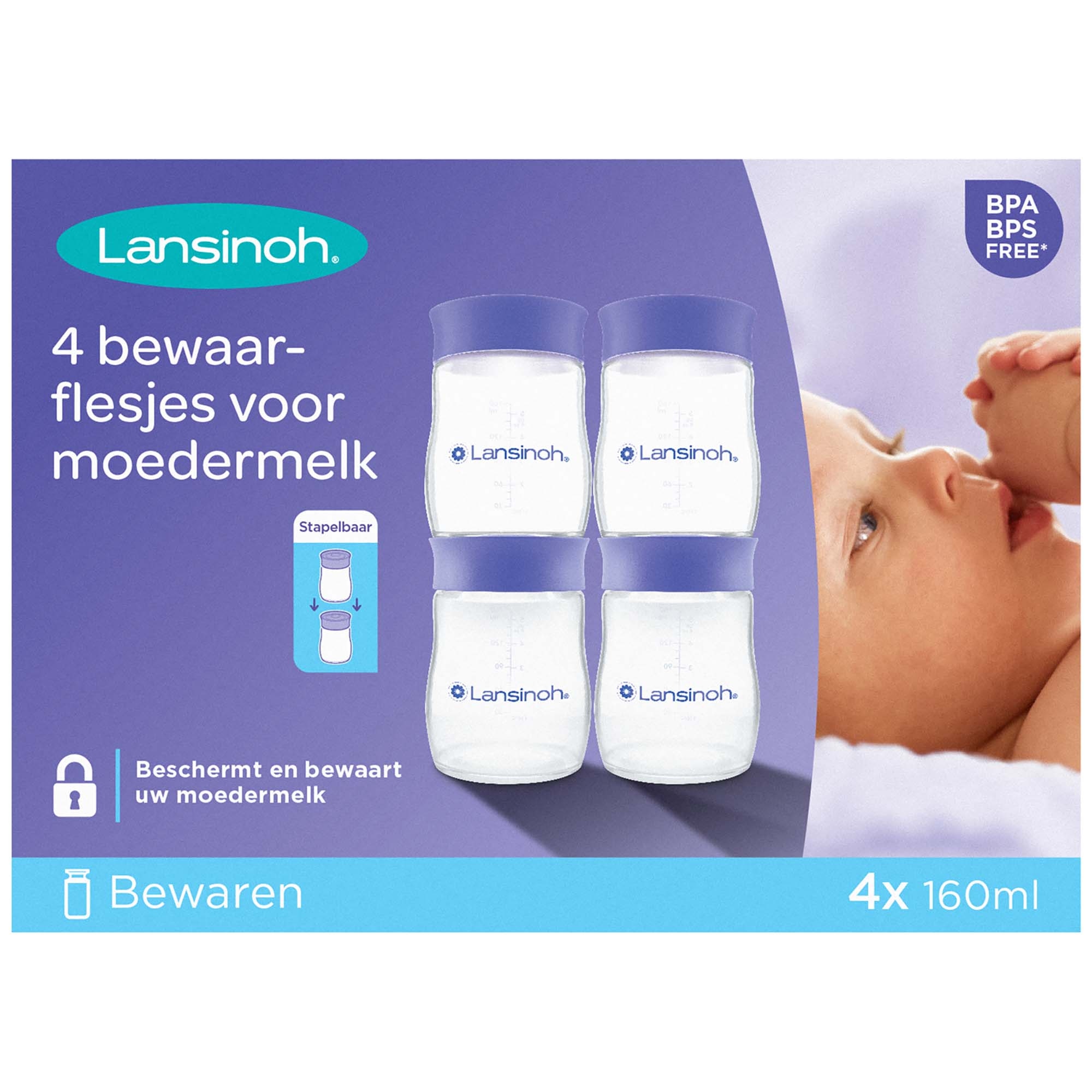 Lansinoh Bewaarflesjes voor moedermelk
