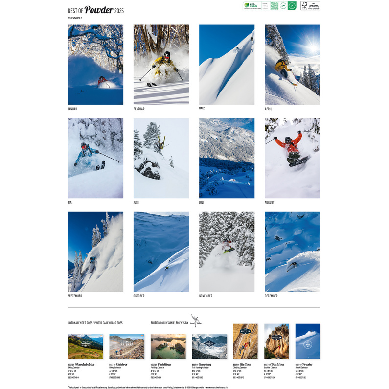 TMMS-Verlag Best of Powder 2025 Kalender