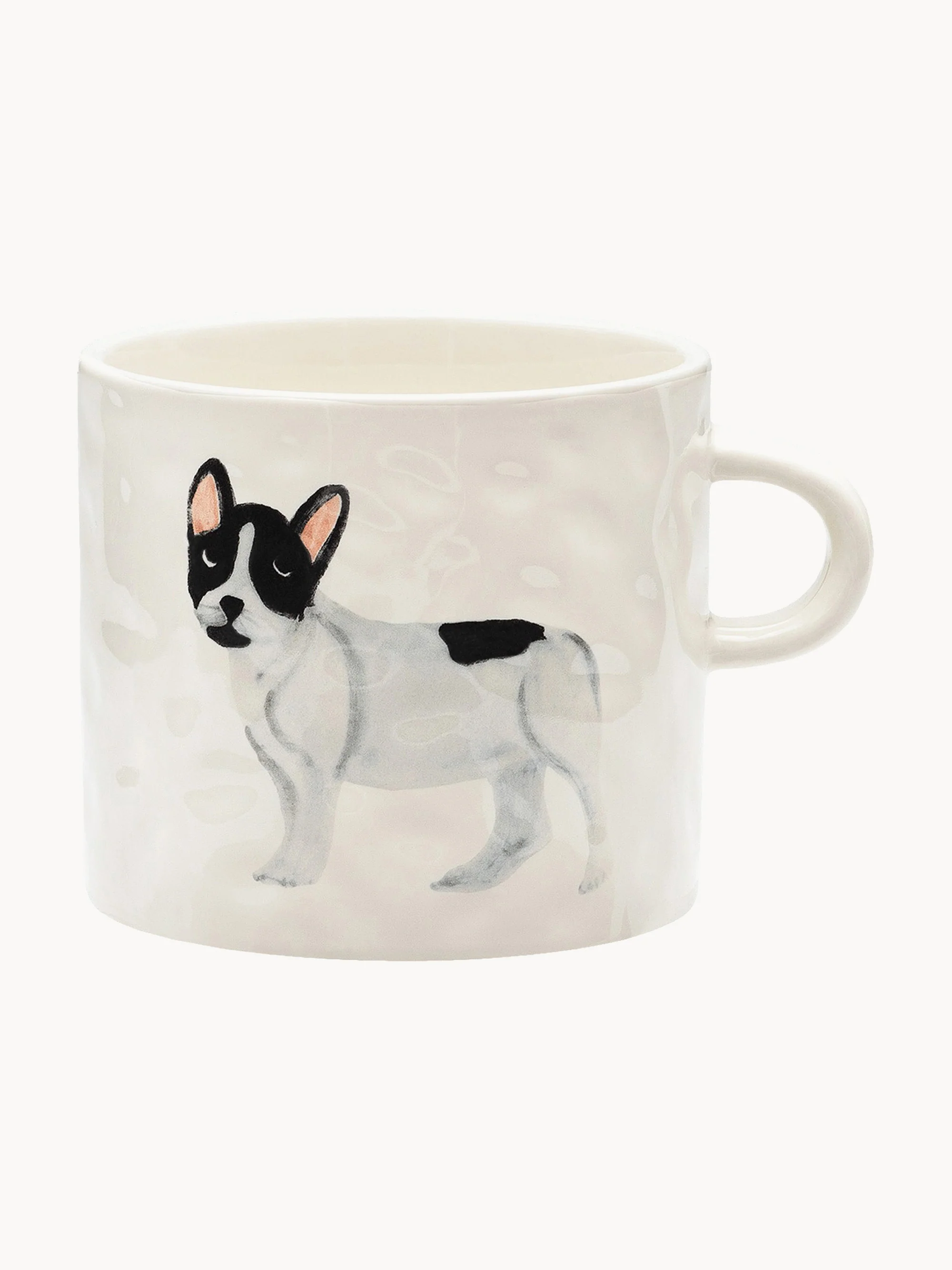 Handbeschilderde keramische beker French Bulldog