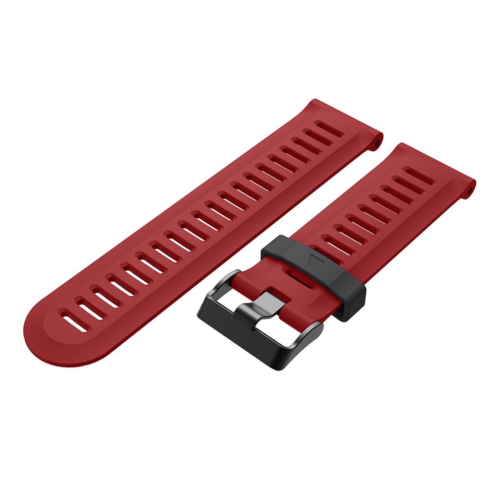 Garmin Fenix 5X / 5X Plus / 3 / 3 HR / 3 Sapphire / D2 Bravo / Quatix 3 / Descent Mk1 Sport Armband aus Silikon (Gelenkumfang 153-241 mm) - Rot