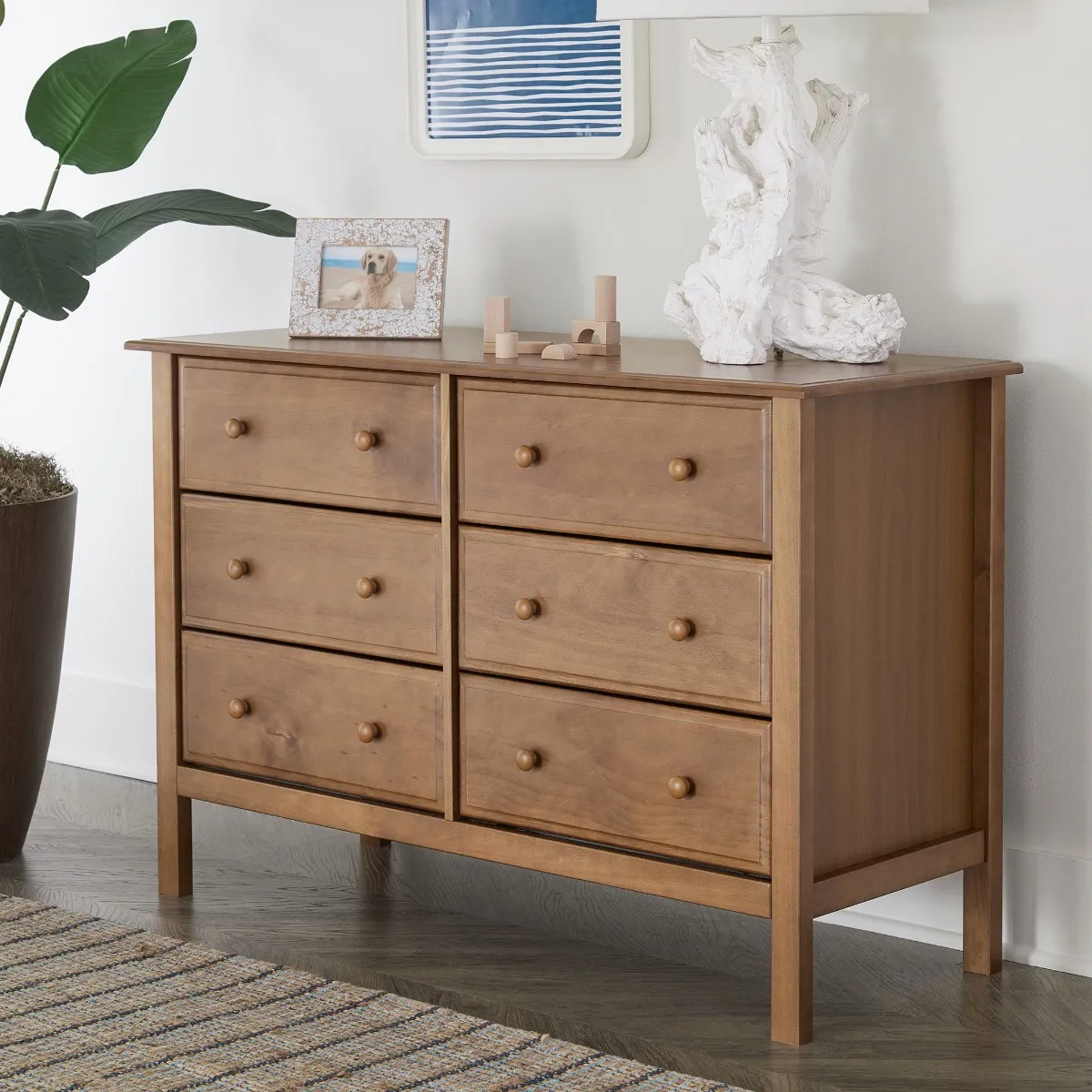 DaVinci Bureau 6 Tiroirs Jayden - Châtaigne