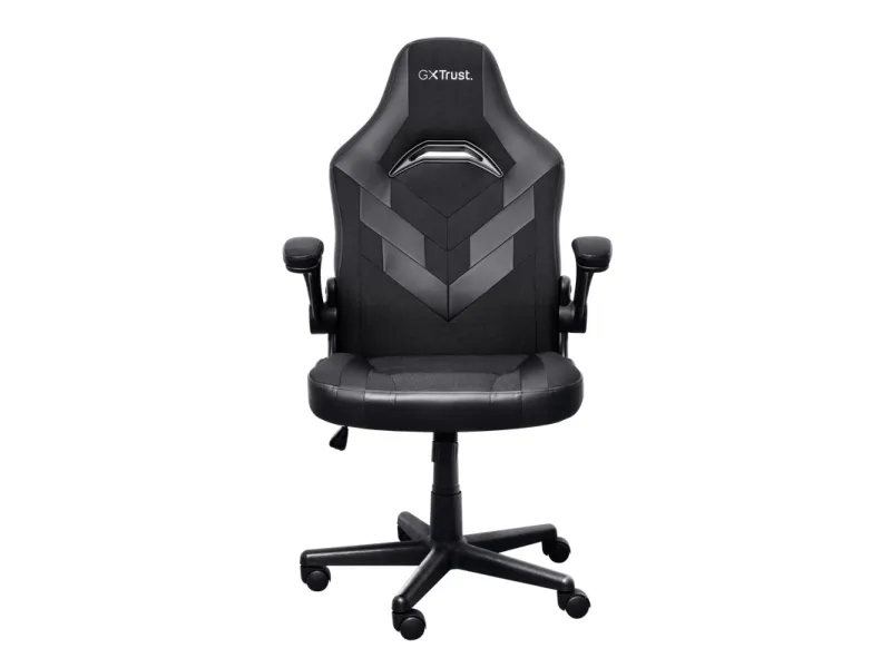 Trust GXT 703 RIYE - Spillestol - armstøtter - L-formet - vippe - drejeled - syntetisk læder, elastisk stof - sort