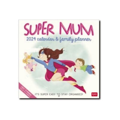 Legami Special Edition - Calendrier illustré mensuel - 2024 - 30 x 29 cm - super maman