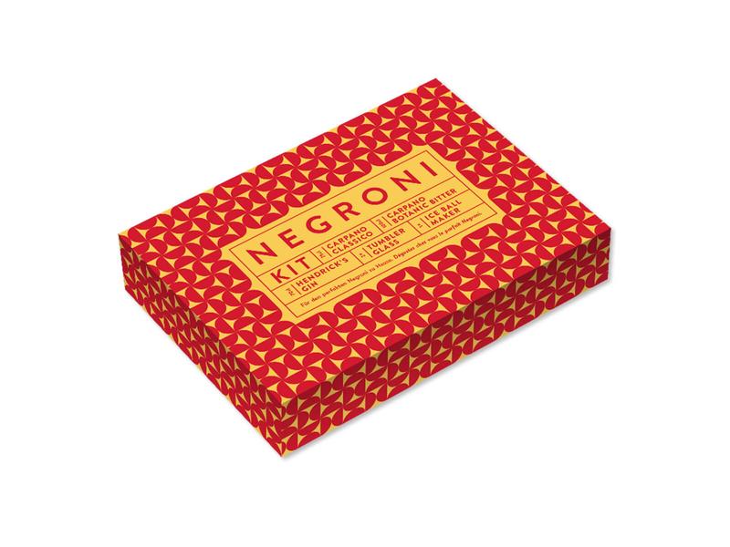 Carpano Geschenkset Negroni Kit Classico, Bitter und Gin Geschenkbox mit Carpano Classico, Carpano Bitter und Hendrick's Gin