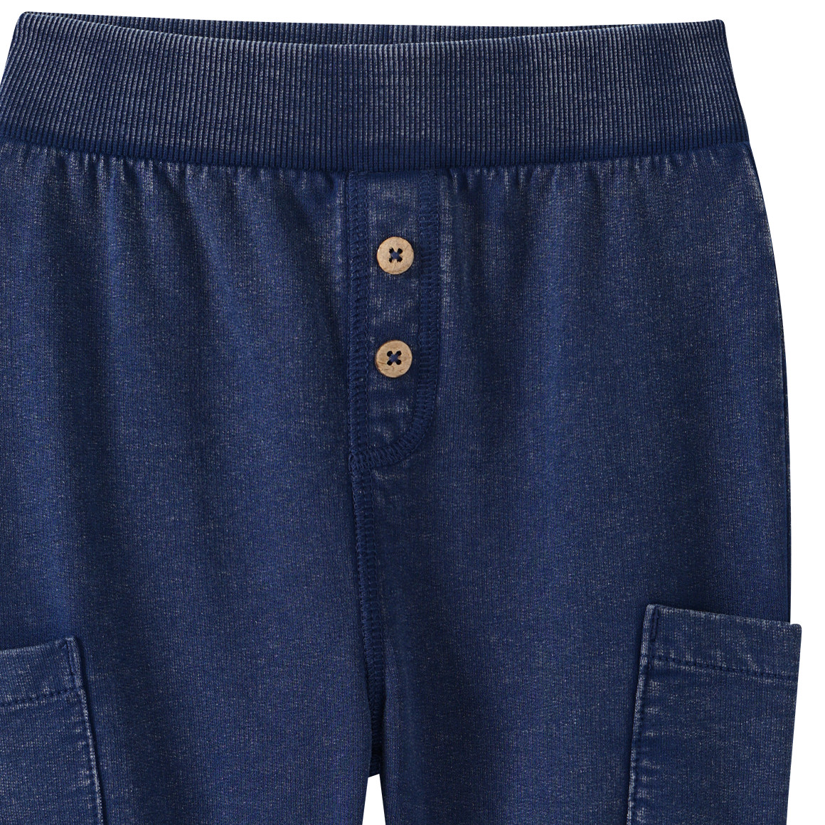 Topomini Baby Pull-on-Hose in Denim-Optik dunkelblau