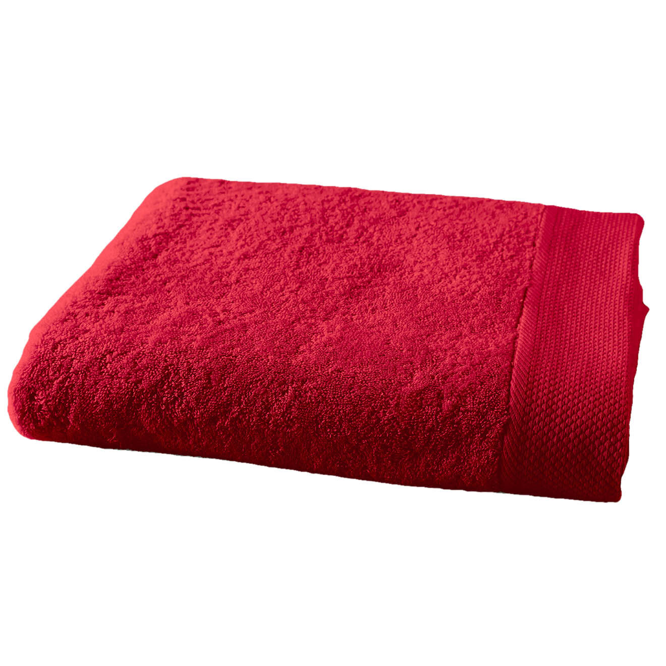 Soft by Perle de Coton Drap de bain rouge - 100x150 cm