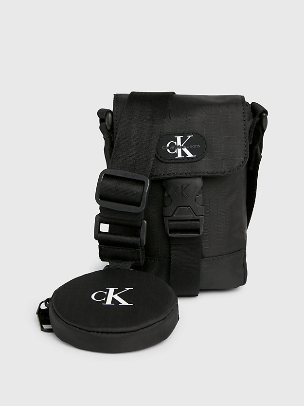 Bolsa de ombro para celular com compartimento.