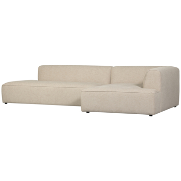 WOOOD hoekbank Inez naturel polyester met verlenging rechts