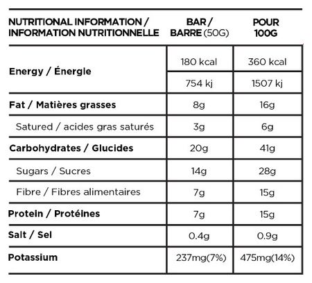 Barre énergétique Näak Ultra Energy Banane & Chocolat - 50g