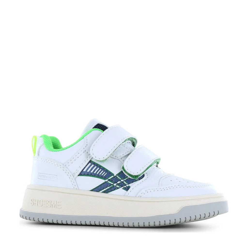 Shoesme leren sneakers wit/groen