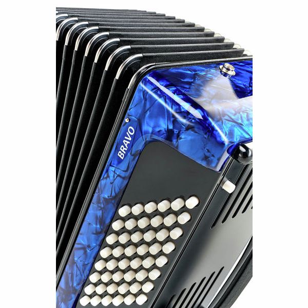 Hohner Bravo II 48 Blue silent key