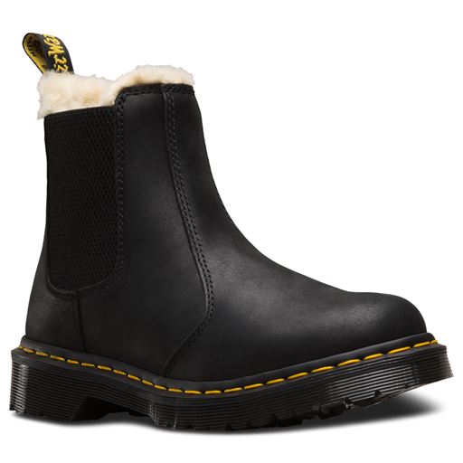 Dr. Martens Leonore Støvler, Black Burnished Wyoming, 42