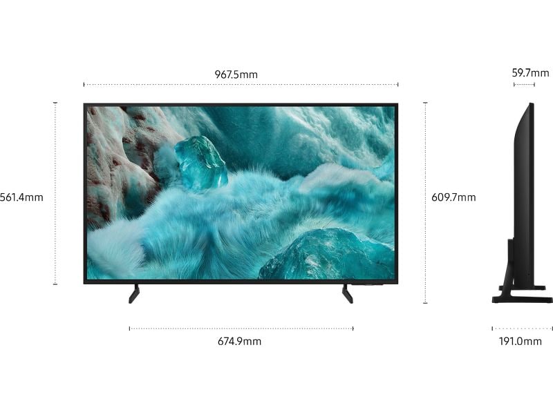 Samsung TV QE43Q7F 43'' Q7F QLED 4K AI TV, 2025 60 Hz, 4K (3.840 x 2.160), Q4 AI Gen1 Processor, 20W 2CH