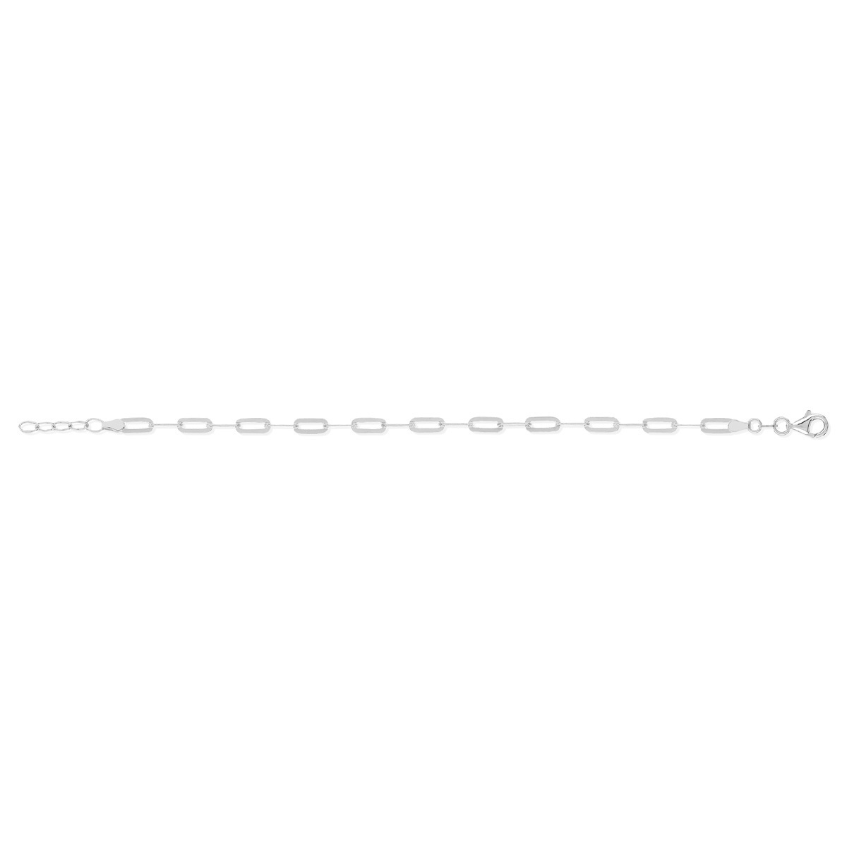 Bracelet argent 925 maille forçat plate 20 cm