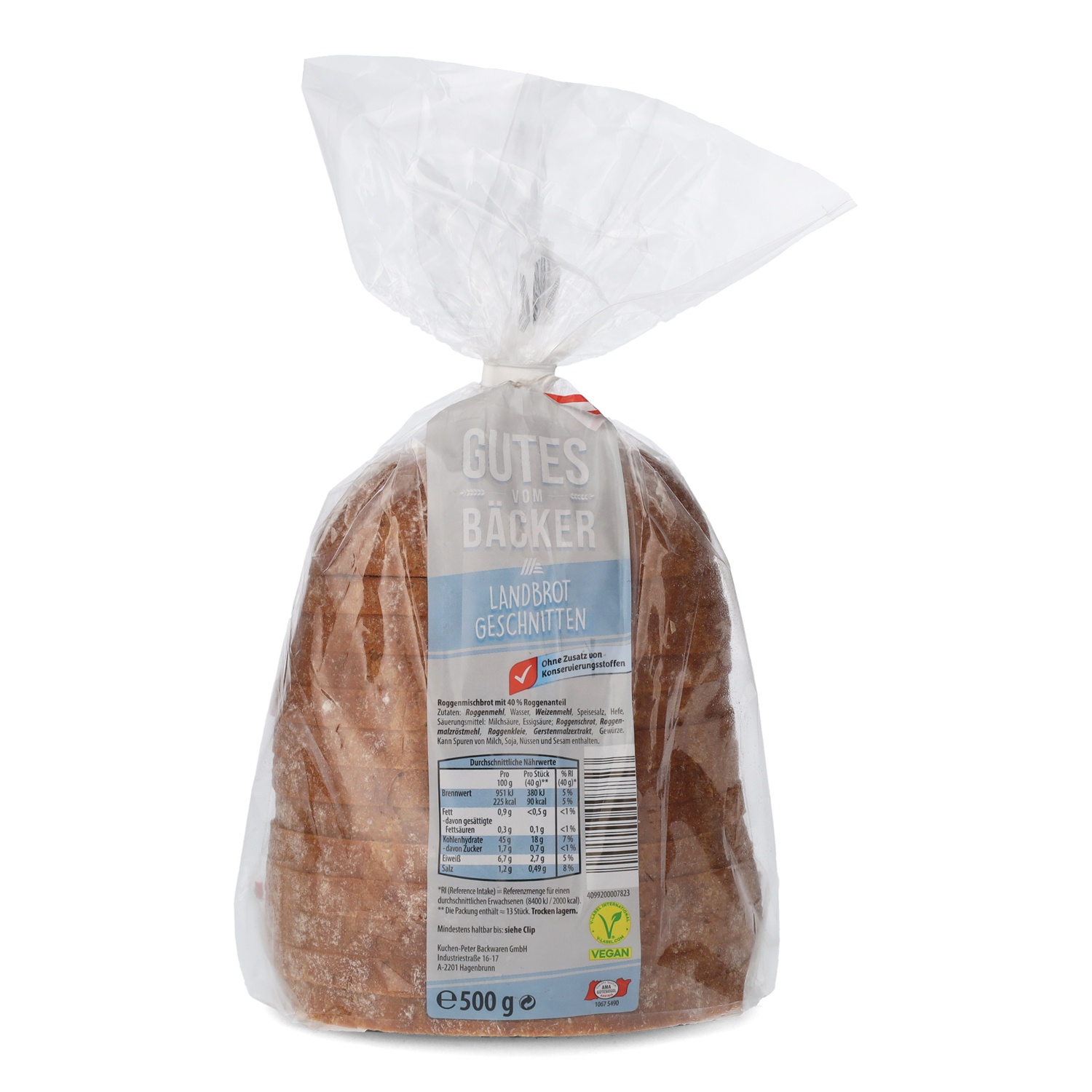 GUTES VOM BÄCKER Landbrot, geschnitten 1 kg