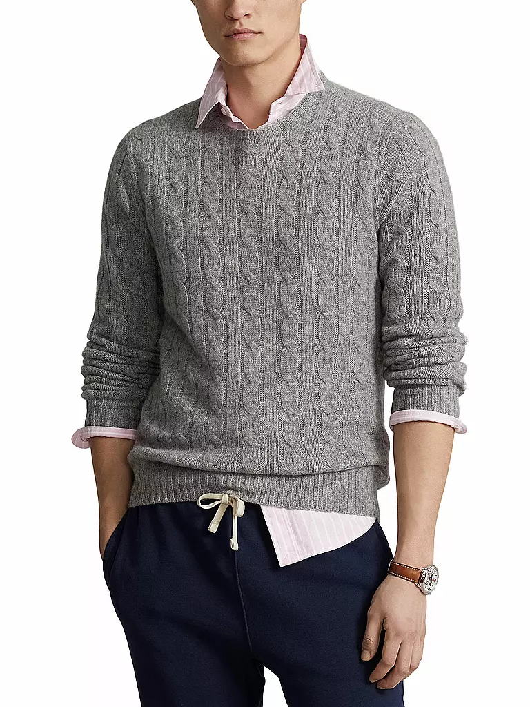 POLO RALPH LAUREN Kaschmirpullover hellgrau