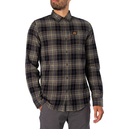 Superdry - Camisa De Leñador De Algodón Negro