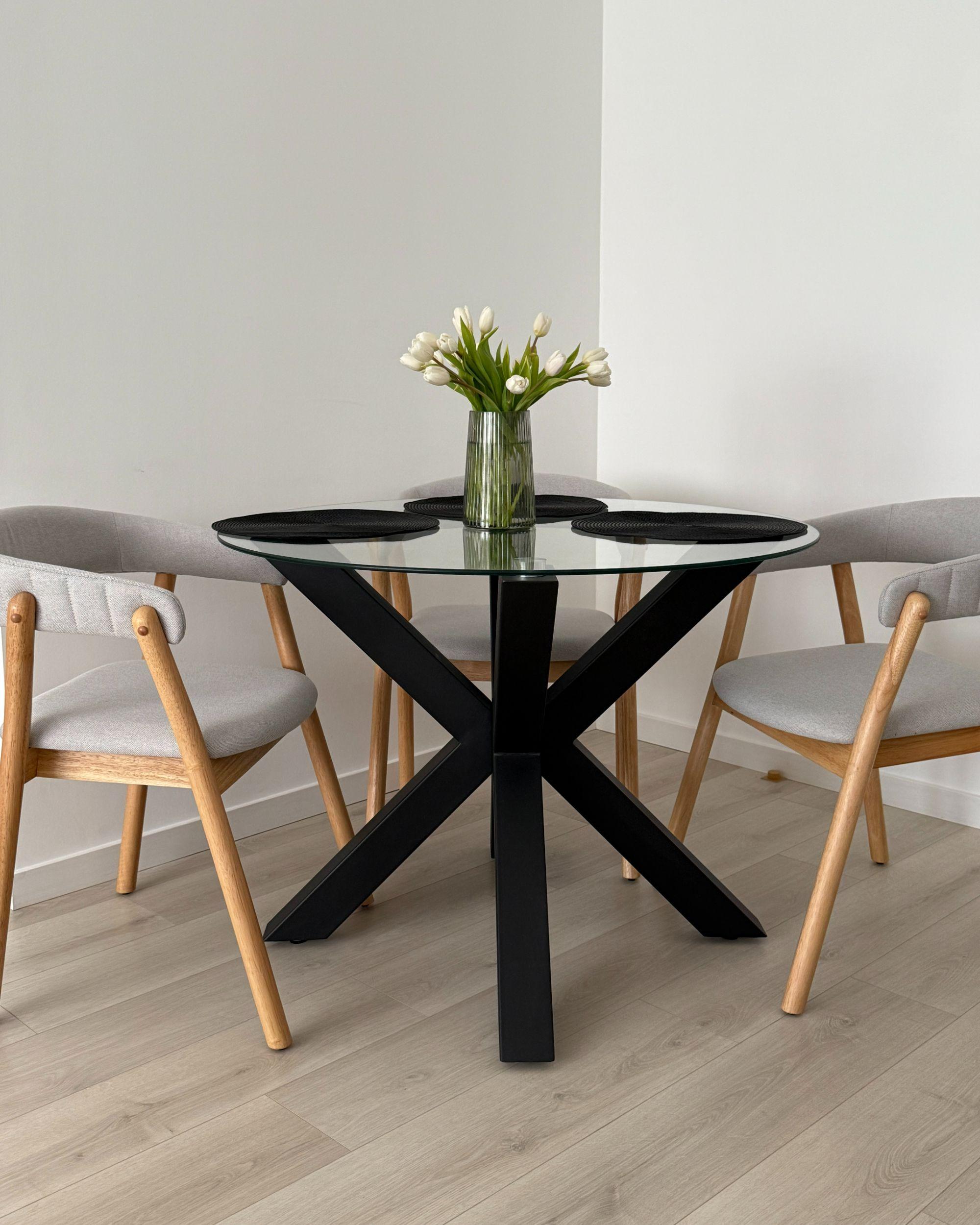 Eettafel OTIUM Zwart 100 cm 100 cm