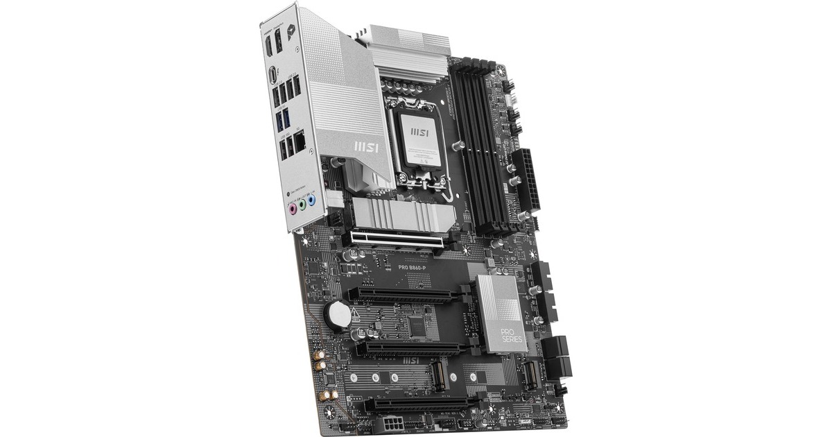 MSIPRO B860-P socket 1851 moederbord  (zilver, RAID, 5Gb-LAN, Sound, ATX)