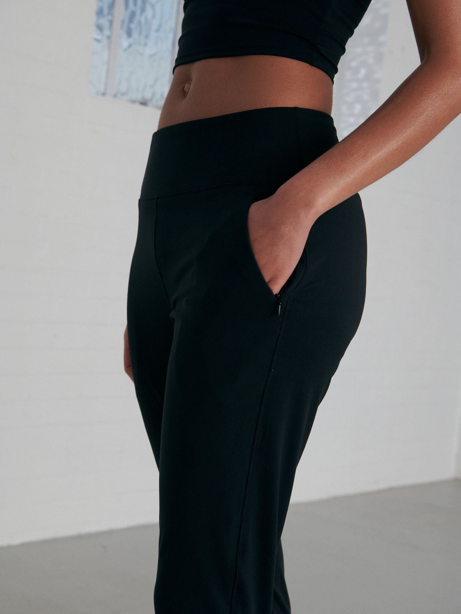 Zwart - Actieve yoga joggingbroek