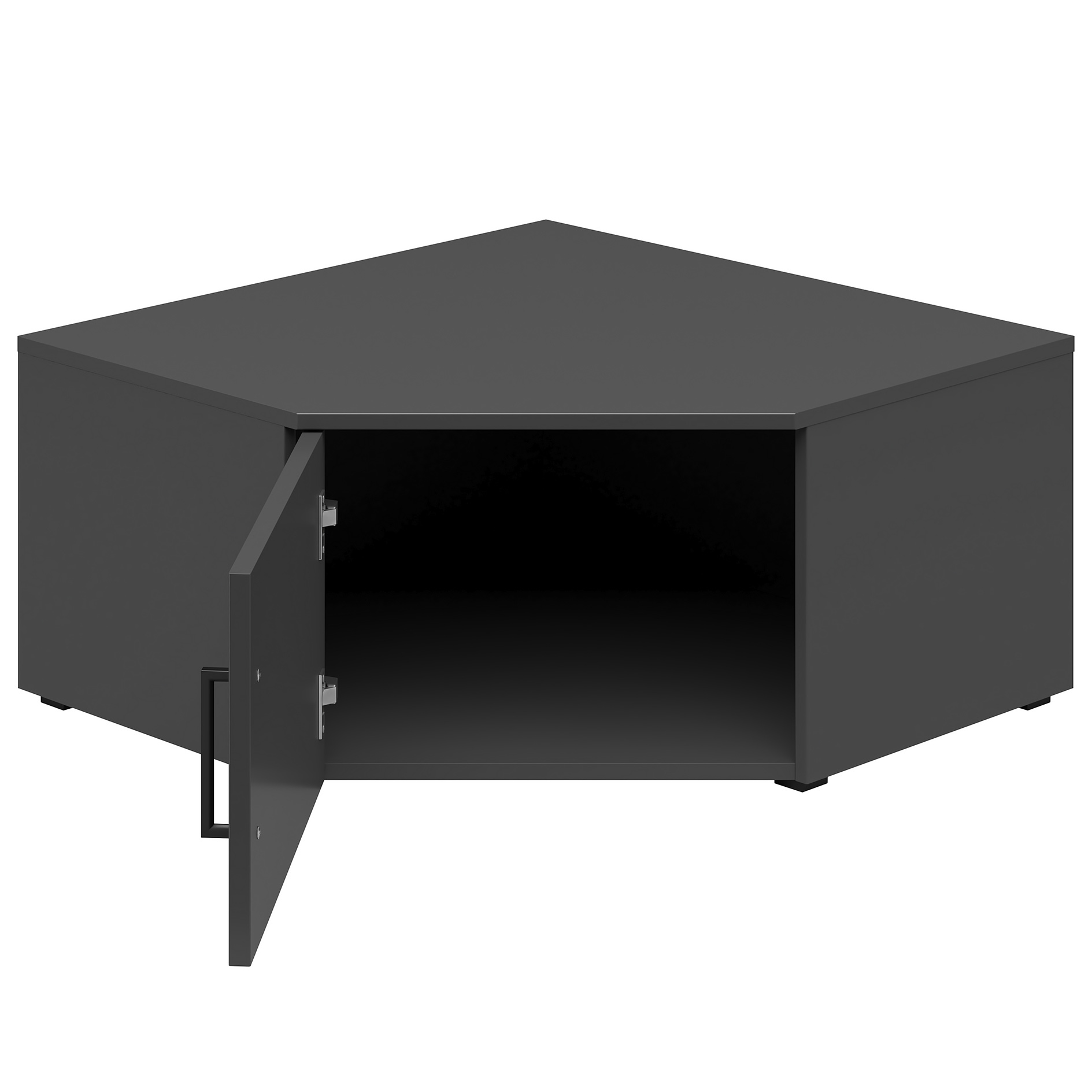 Eck-Aufsatzschrank/Standelement - anthrazit - 72x72 cm
