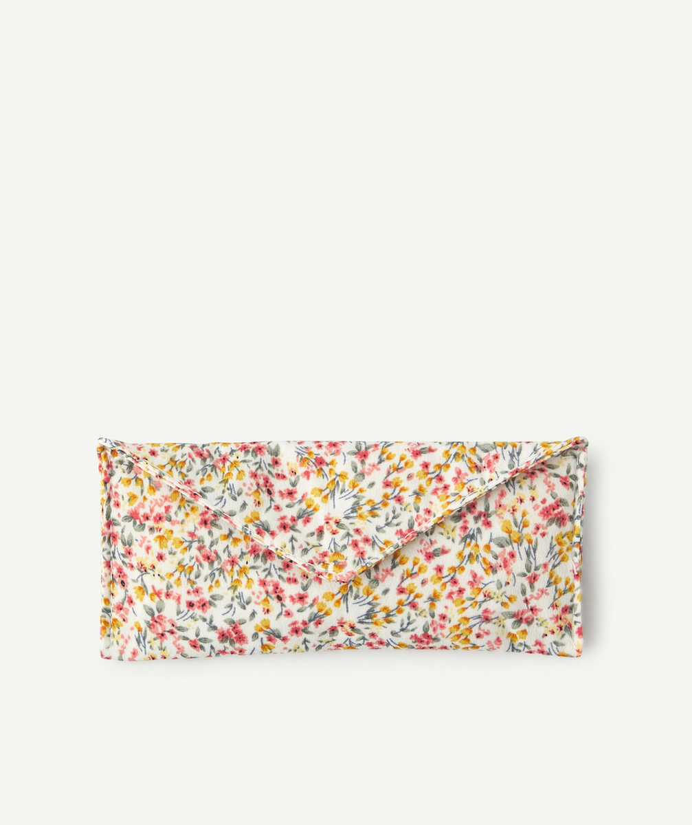 ÉTUI À LUNETTES BLANC FLEURI FILLE