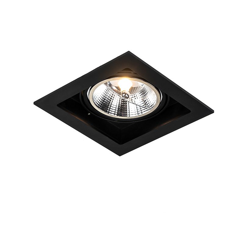 Set van 6 Moderne inbouwspot zwart 18 cm verstelbaar - Artemis 111