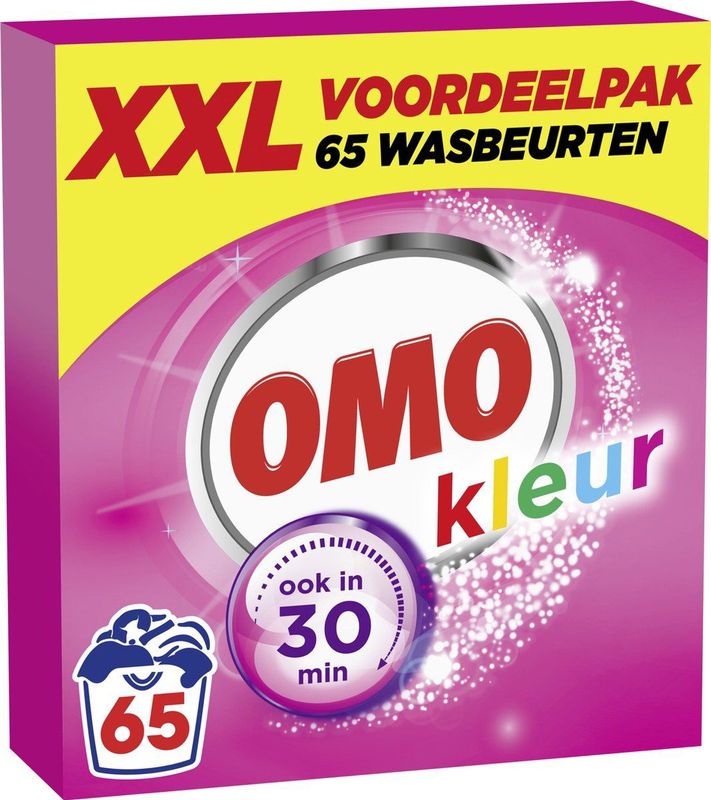 Omo XXL Waspoeder - Kleur - Omo wast door en door hygiënisch schoon - 65 wasbeurten