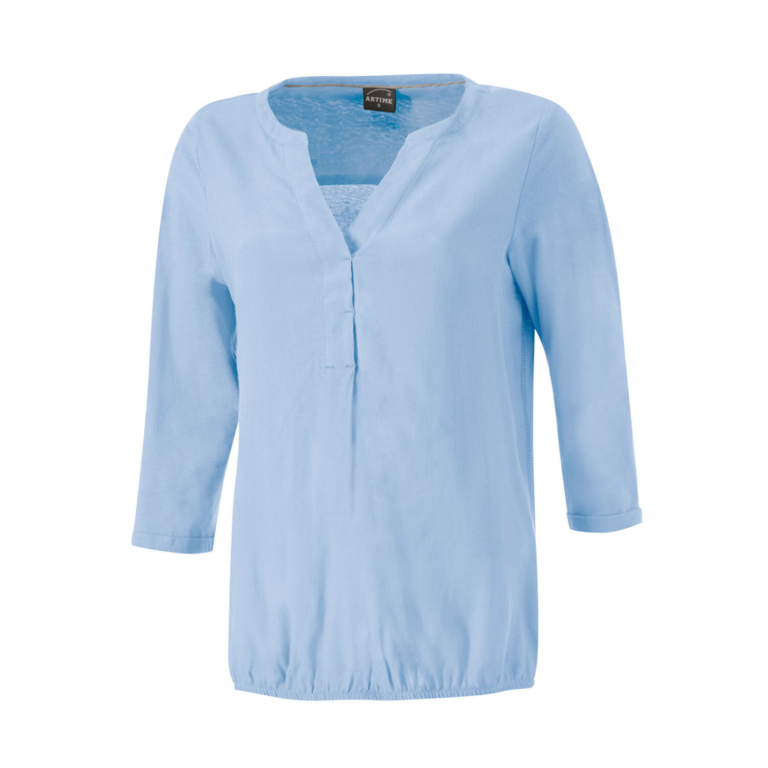 Tunika Bluse mit 3/4 Ärmeln