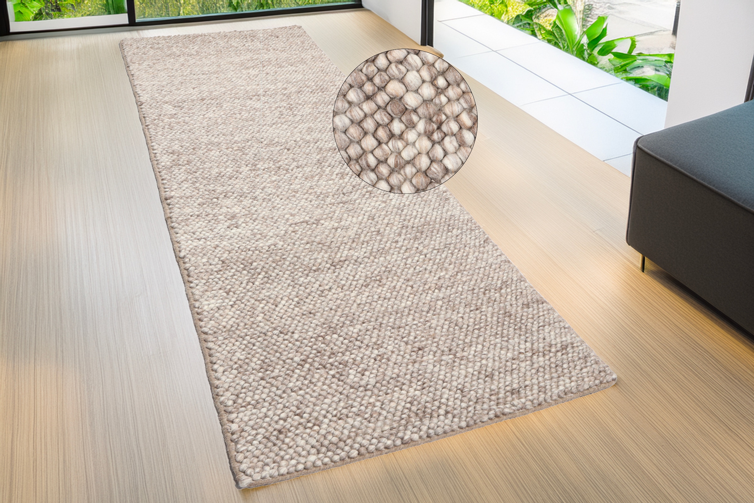 LeGer Home by Lena Gercke Läufer »Ainhoa, Wolle« rechteckig 14 mm Höhe handgewebt, Handweb Teppiche, Wohnzimmer, Schlafzimmer, Esszimmer