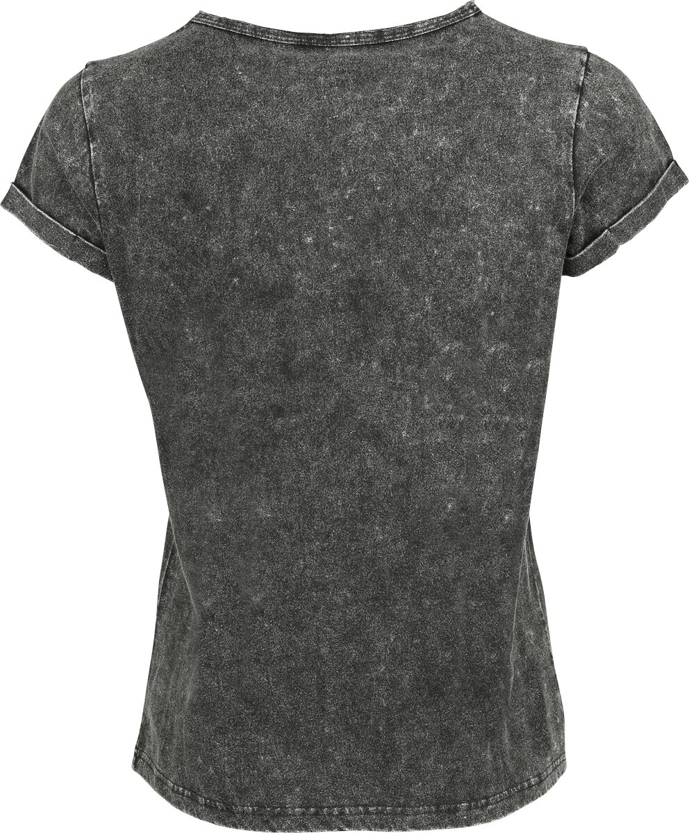 T-shirt avec Imprimé Rose é Serpent Rétro | Rock Rebel by EMP T-Shirt Manches courtes