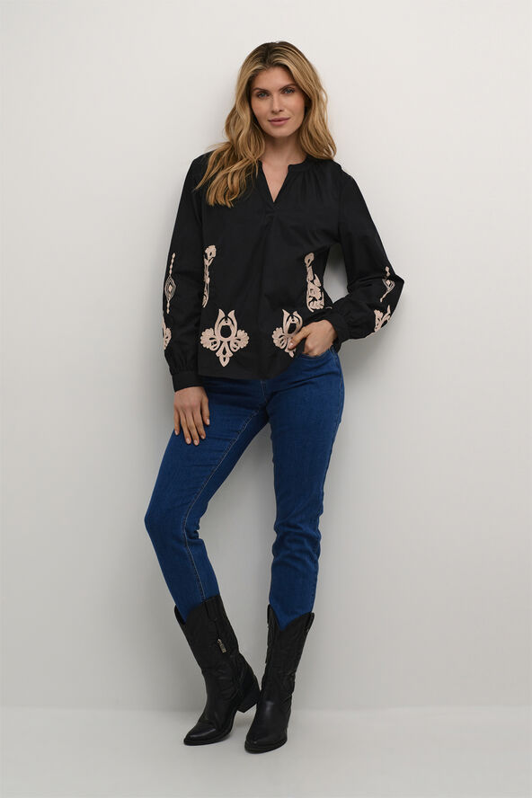 Cream CRIpilo Blouse Oriental black offwhite