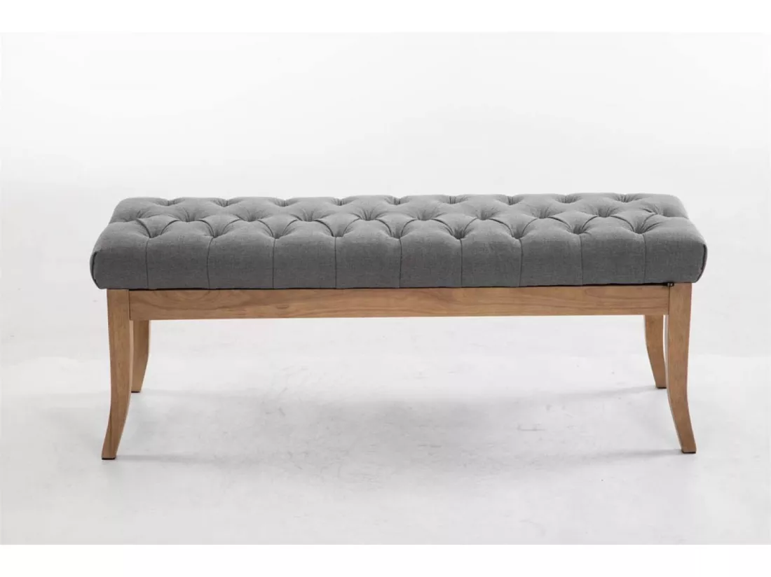 Banquette - Tissu & Bois - Gris - Ramses
