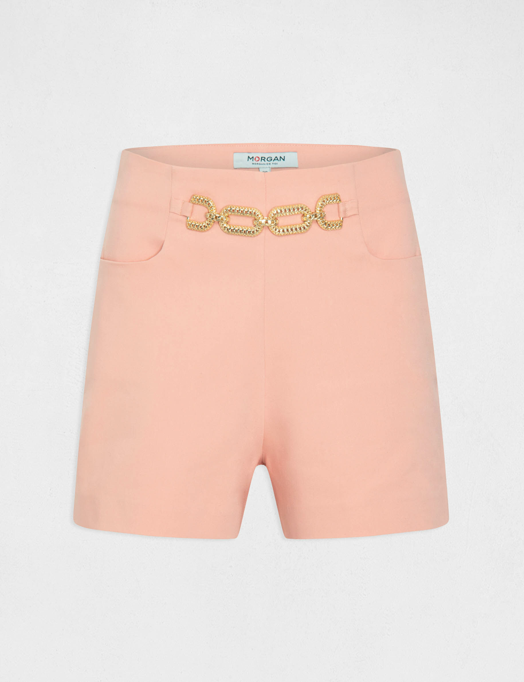 Short city droit avec ornement rose moyen femme - rose_moyen