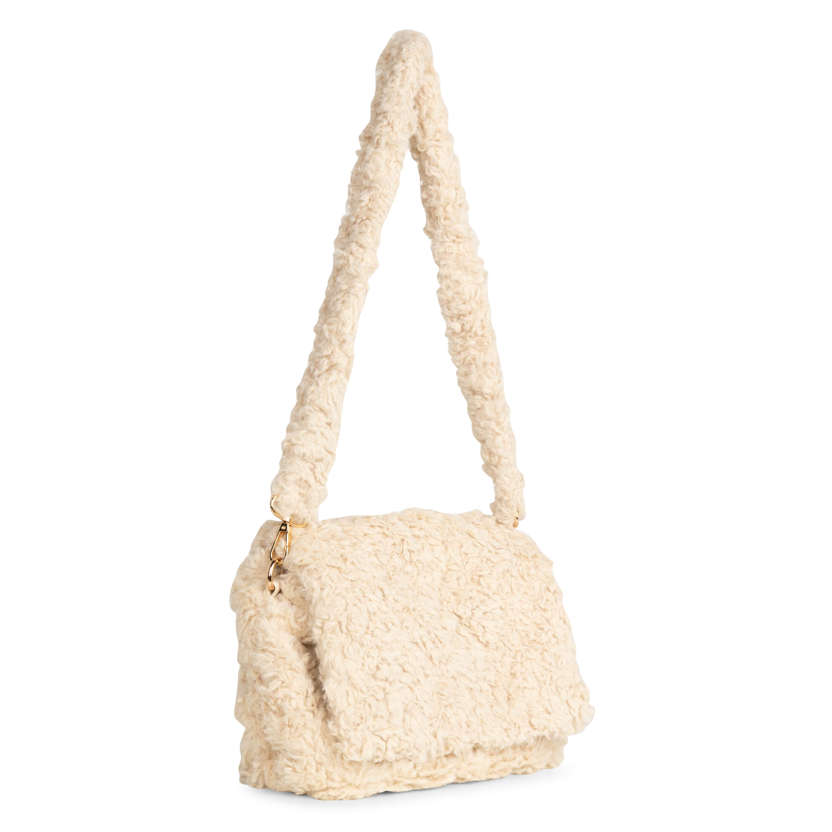 Sac épaule en sherpa | Blanc