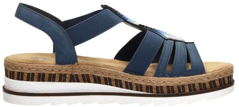 Rieker Sandalen Plat blauw