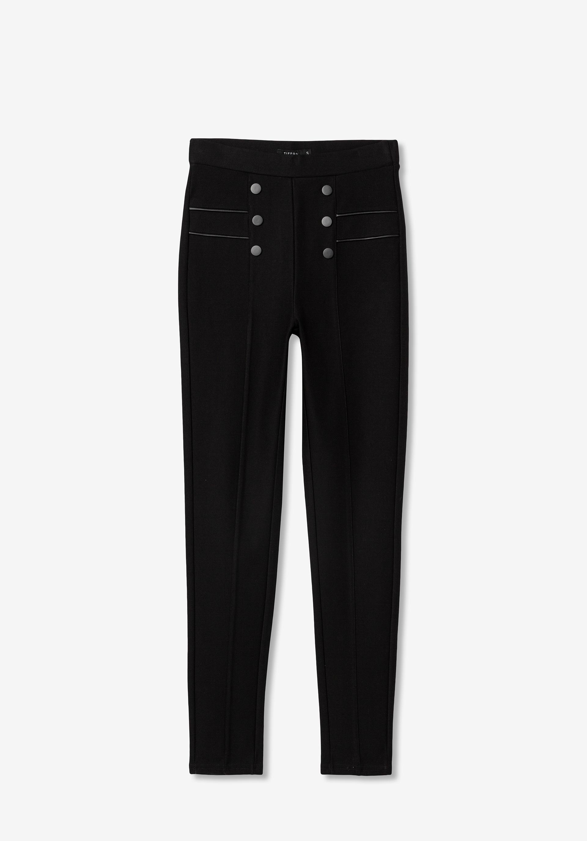 Leggings Combinadas com Efeito Pele