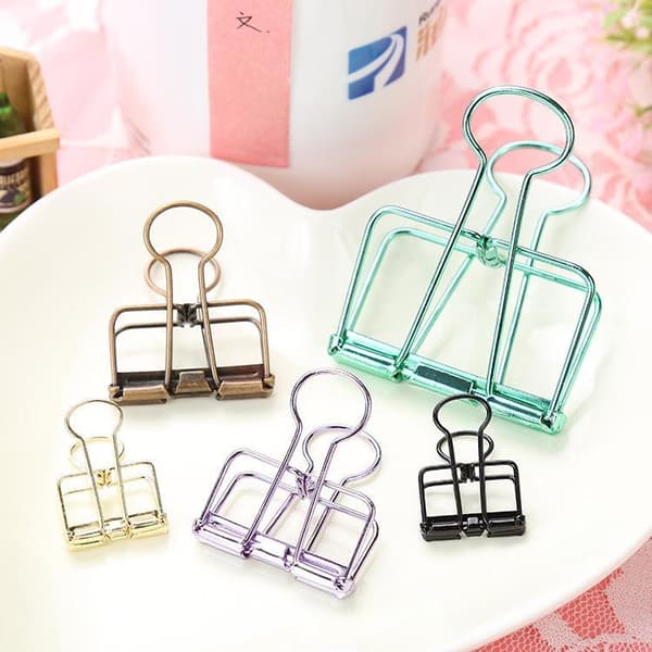 Klemmer Papirclips etc i metall 3 stk (er) Blandede farger Medium