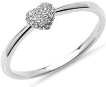 Diamant ring hart motief 0.10 ct 18 karaat witgoud