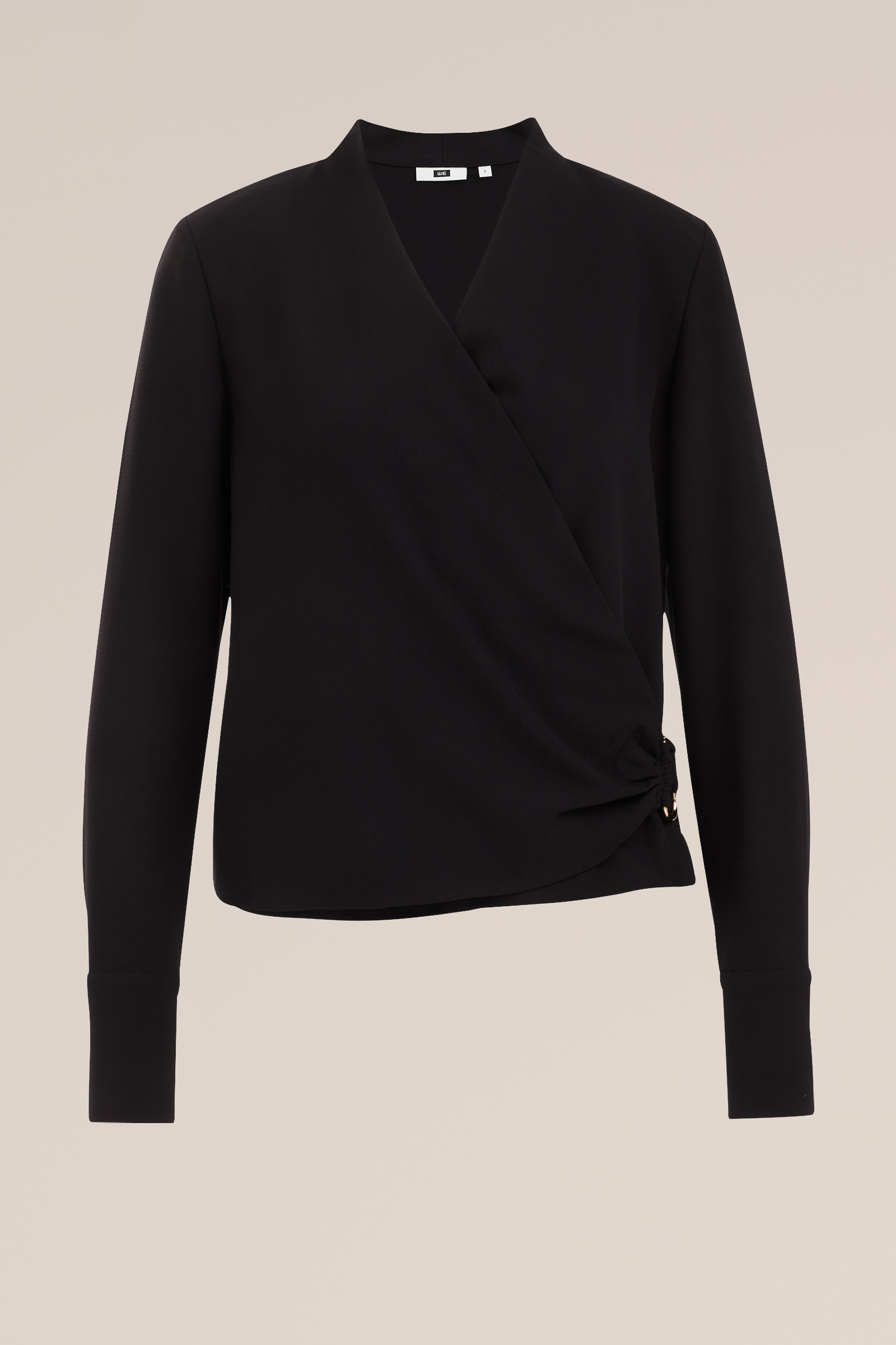 blouse met sluitdetail WE Fashion Zwart