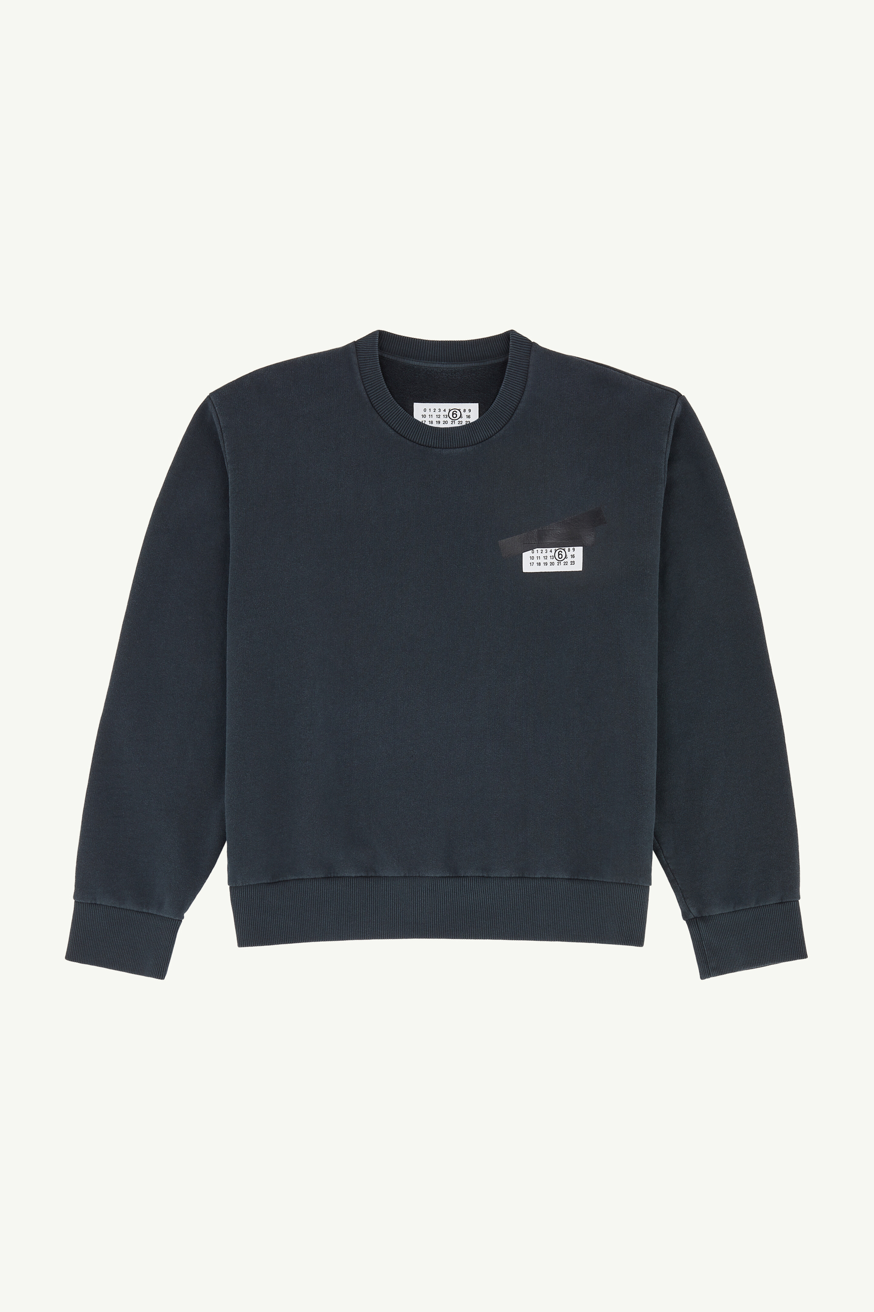Pull Numeric logo en coton pour homme | MM6 Noir