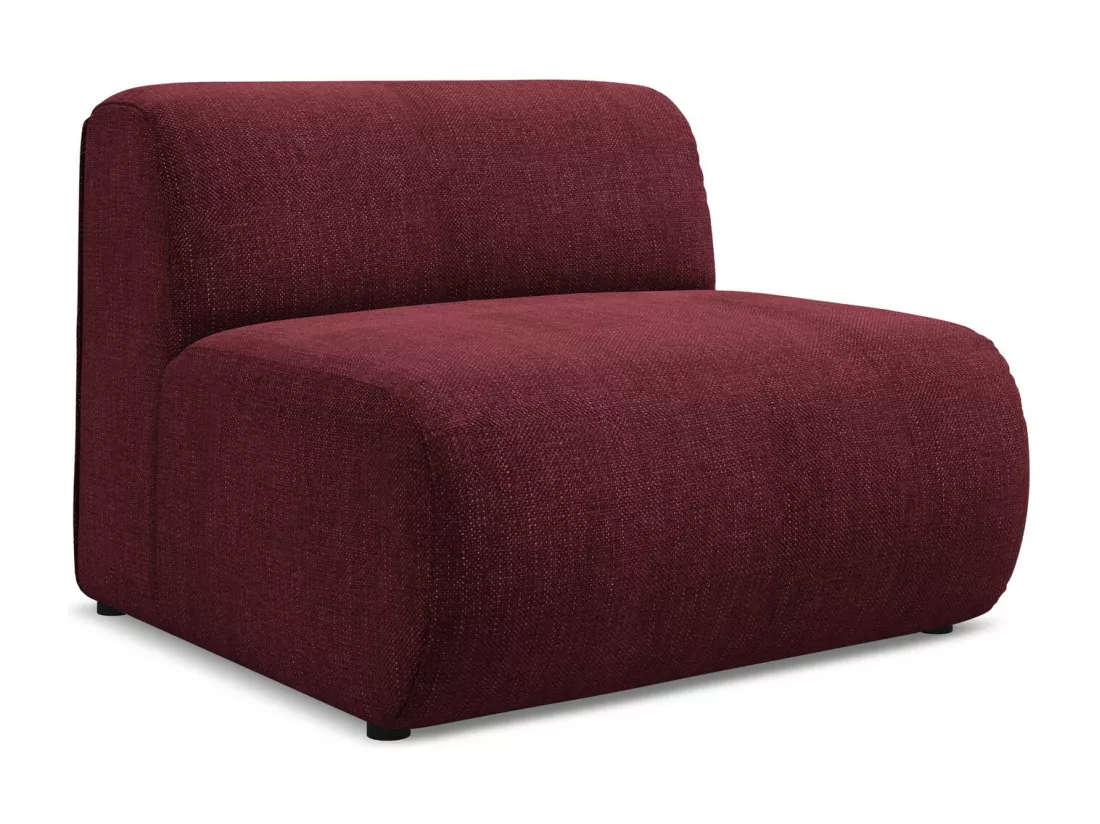 Fauteuil pour canapé modulable en tissu chenille - bordeaux - EKAHI