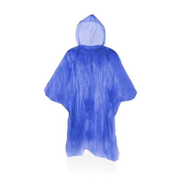 Poncho de Urgência Impermeável Adulto para a Chuva Azul