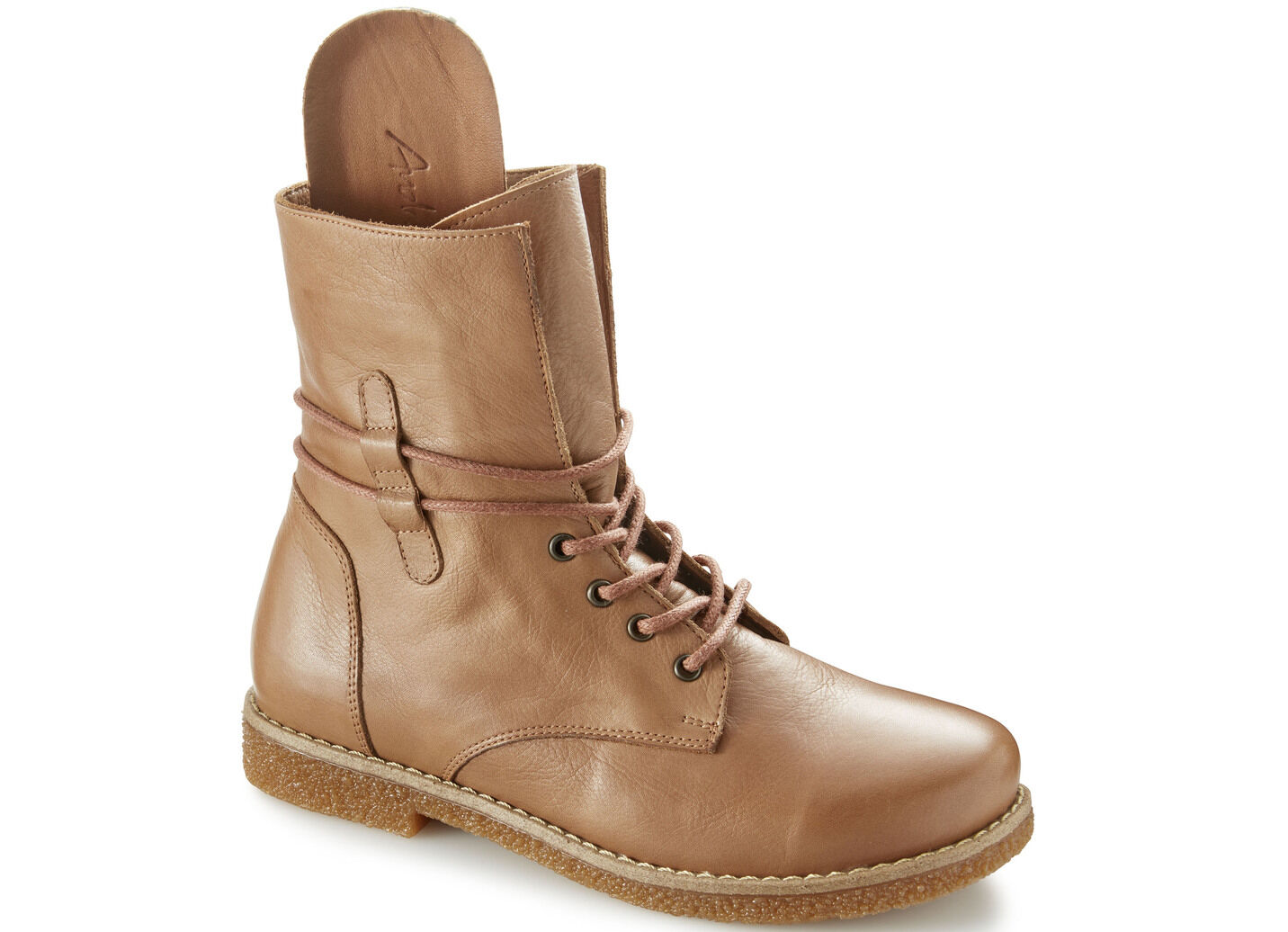 Andrea Conti Schnür-Stiefelette aus weichem Nappaleder