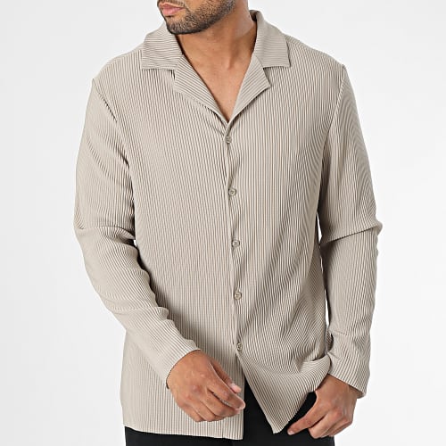 Chemise Manches Longues Taupe