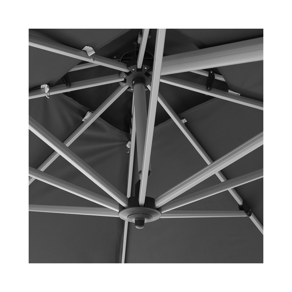 CONTINI De Luxe Ampelschirm 3x3m, Farbe anthrazit