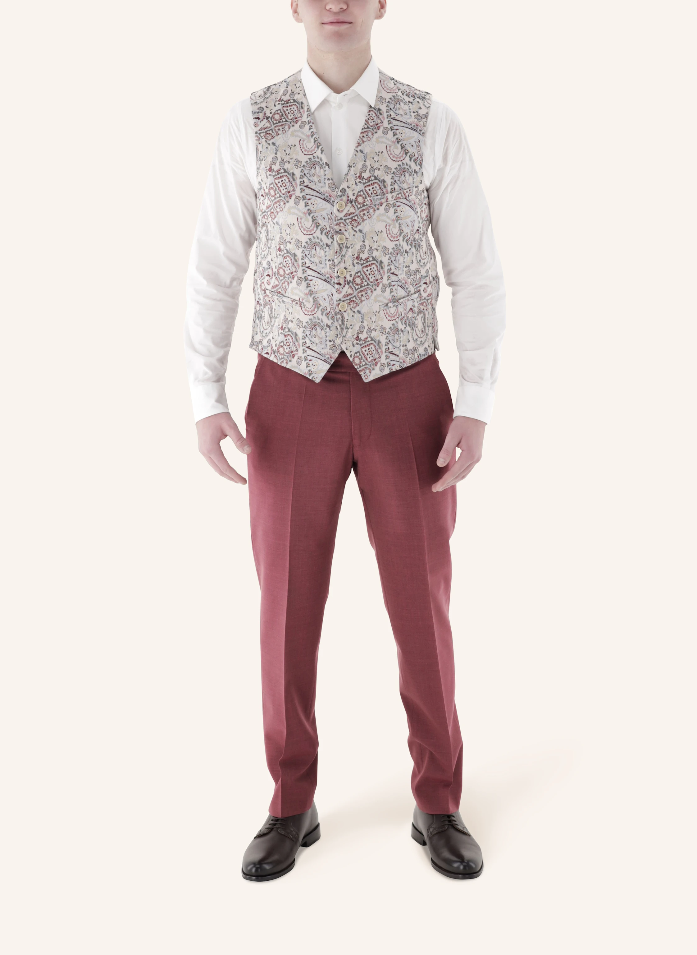 CG - CLUB of GENTS Weste CG Plum Slim Fit