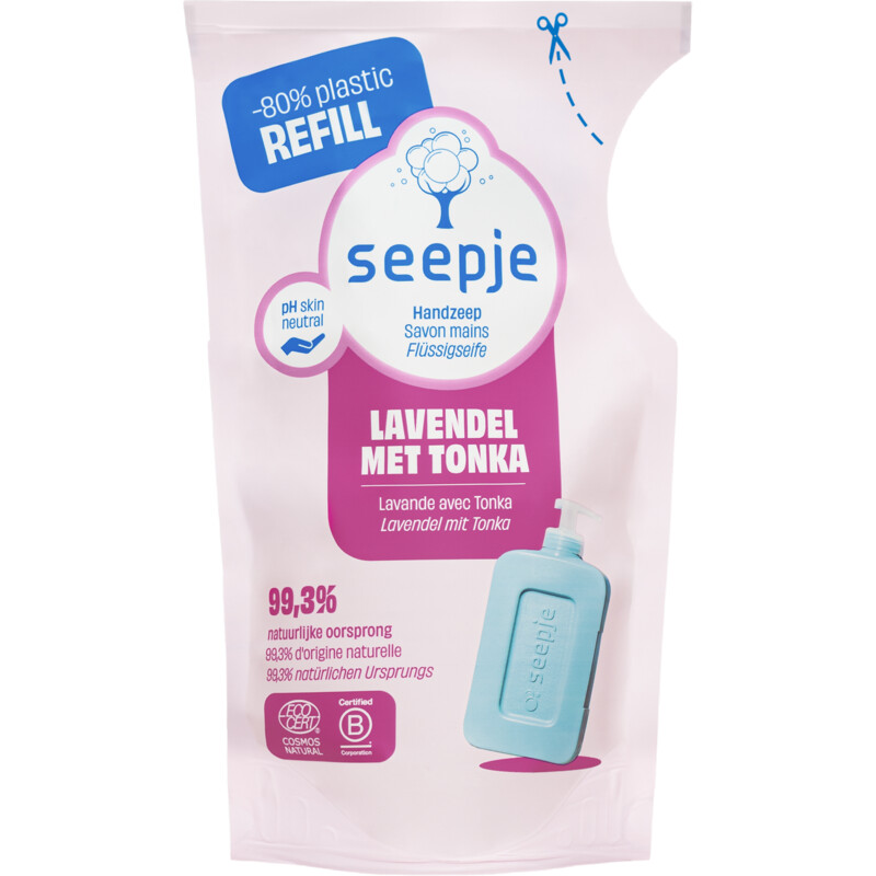 Seepje Handzeep lavendel met tonka navulling