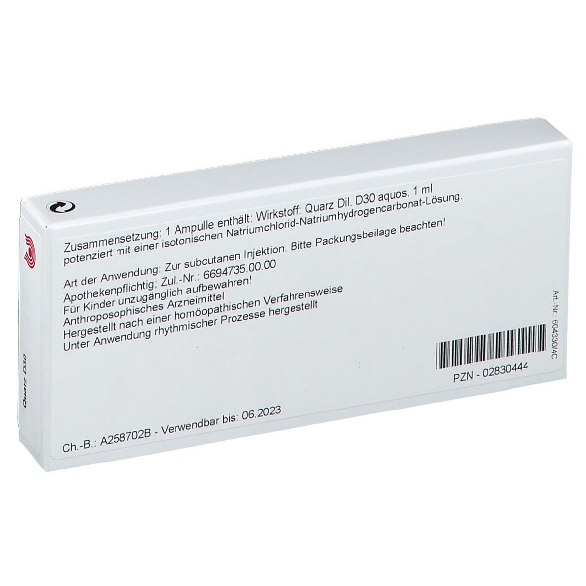Wala® Quarz D30 Ampullen