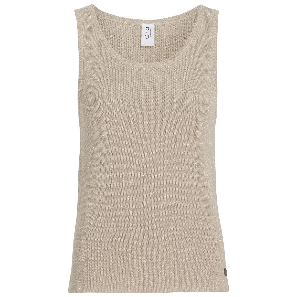 Gina Collection Damen Top mit Effektgarn beige